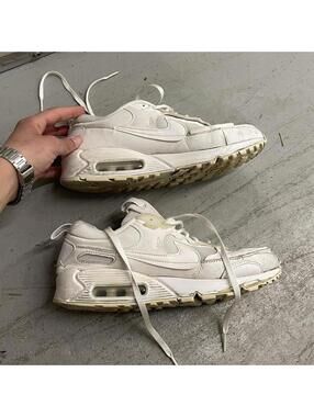 Nike Air Max 90 future triple white trainers. Size US 7